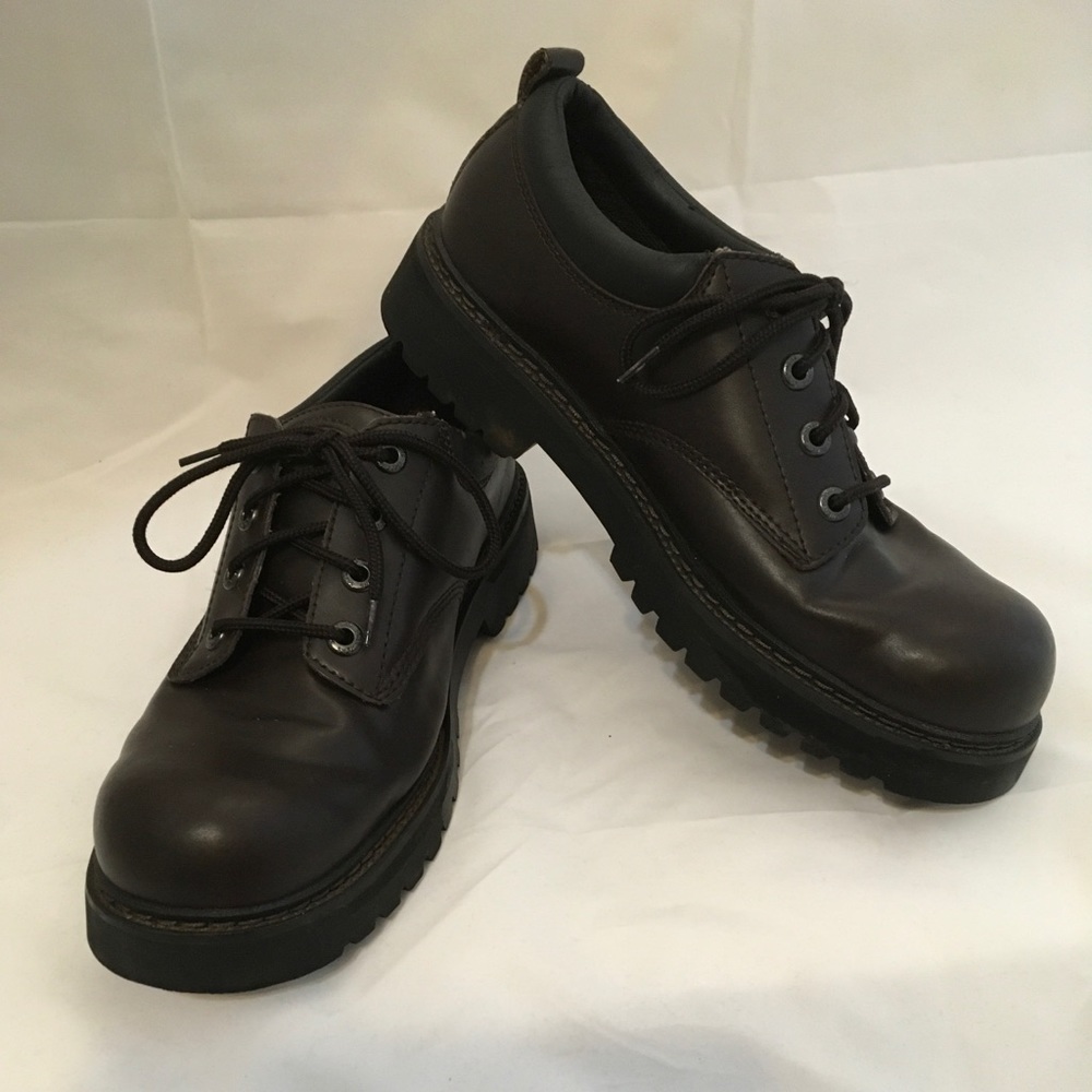 Skechers Mens Sz12 Work/Casual Brown Leathr Rugged